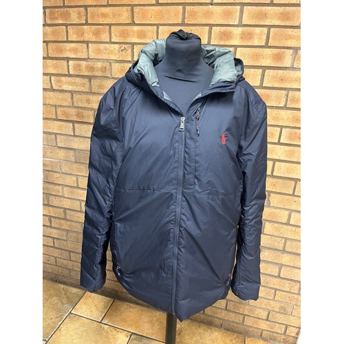 186 - POLO RALPH LAUREN MENS O NON CHANNEL DOWN HOODY JACKET RRP £269 SIZE LARGE (P23039072/RR/03/POCA)