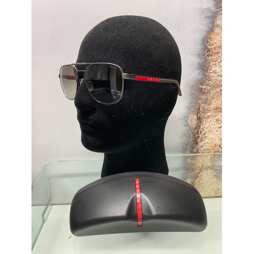 31 - PRADA GUNMETAL SUNGLASSES SPS 53X RRP £224 ( P23130315 /C )