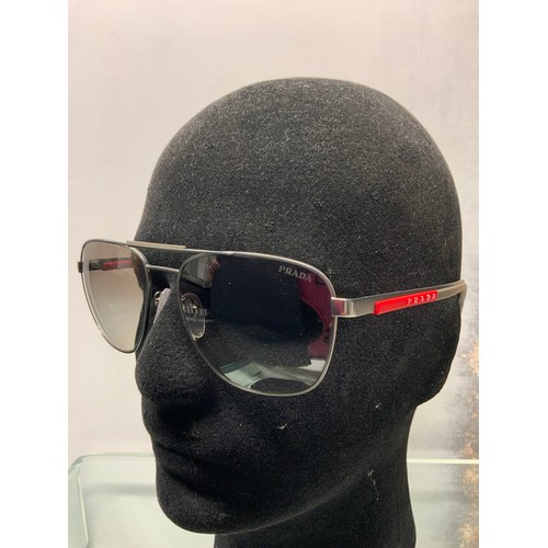 31 - PRADA GUNMETAL SUNGLASSES SPS 53X RRP £224 ( P23130315 /C )