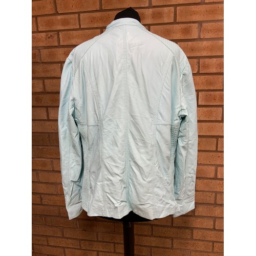 111 - NEW ESCANDELLE PARIS TURQUOISE SOFT JACKET SIZE EU 48 (UK 12-14) RRP £ 49.99 (P23145262/C)