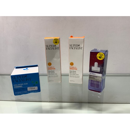 188 - SUPER FACIALIST GLOW BOOST X 2, SUPER FACIALIST ENTI-AGEING BOOSTER & SUPER LIFT NIGT CREAM TOTA... 