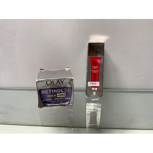 195 - OLAY RETINOL24 MAX NIGHT CREAM 50ML & OLAY EYES FIRMING EYE SERUM 15ML TOTAL RRP £63.99 ( P23006... 