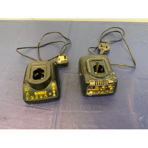 71 - TWO DEWALT BATTERY CHARGERS TOTAL RRP £40 (P22170667/A)