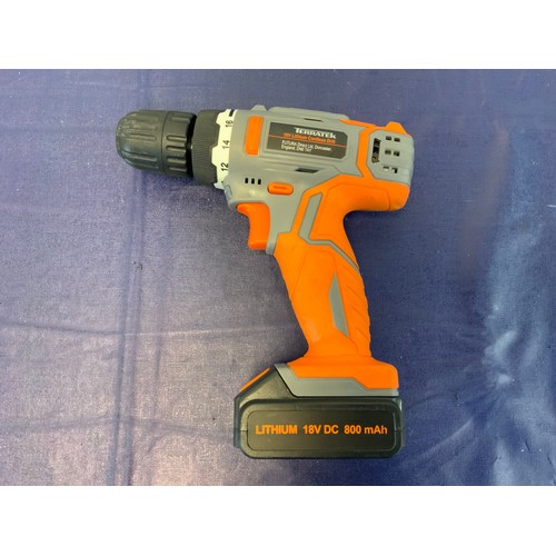 68 - TERRATEK CORDLESS DRILL NO CHARGER FUT18V01-3 RRP £35 (P20222956/A)