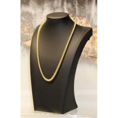 258 - 9CT GOLD FRANCO ITALIAN / FOXTAIL CHAIN 20 INCH 11.720 G ( P2302666 /C )