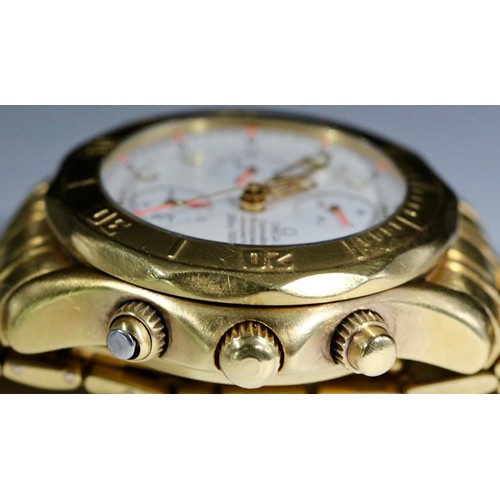 243 - OMEGA SEAMASTER PRO DIVERS CHRONOGRAPH 18K YELLOW GOLD ON BRACELET MODEL 2196.20.00 -CALIBRE 1154, T... 