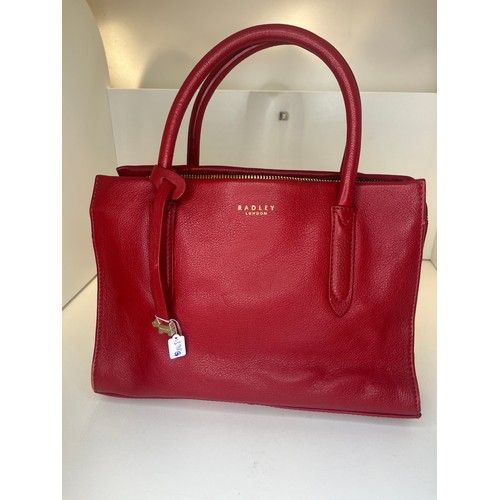 157 - RADLEY SATCHEL HANBAG MEDIUM RED RRP £194(P21004894/A)