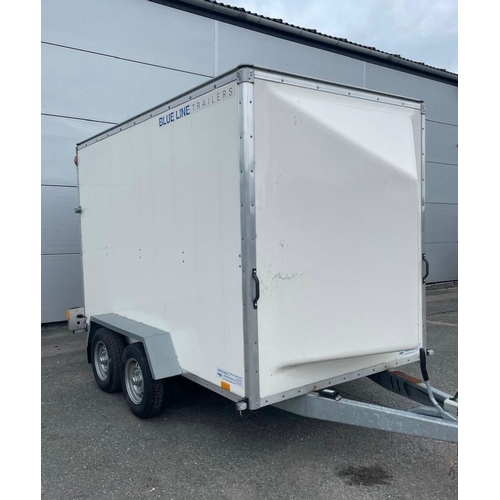 236 - COUNCIL OWNED FROM NEW BLUELINE BOX TRAILER BT2  TANDEM AXLE BOX TRAILER WITH DROP DOWN TAIL GATE, M... 