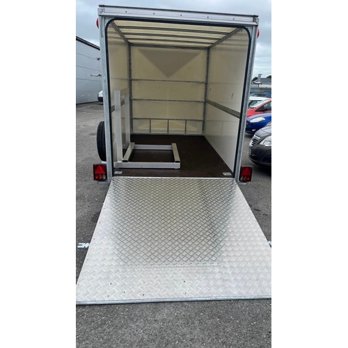 236 - COUNCIL OWNED FROM NEW BLUELINE BOX TRAILER BT2  TANDEM AXLE BOX TRAILER WITH DROP DOWN TAIL GATE, M... 