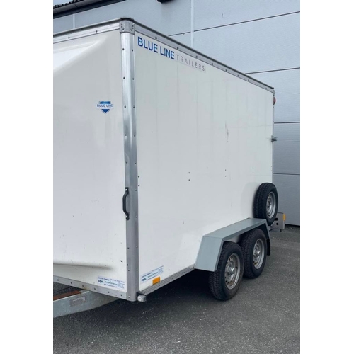 236 - COUNCIL OWNED FROM NEW BLUELINE BOX TRAILER BT2  TANDEM AXLE BOX TRAILER WITH DROP DOWN TAIL GATE, M... 