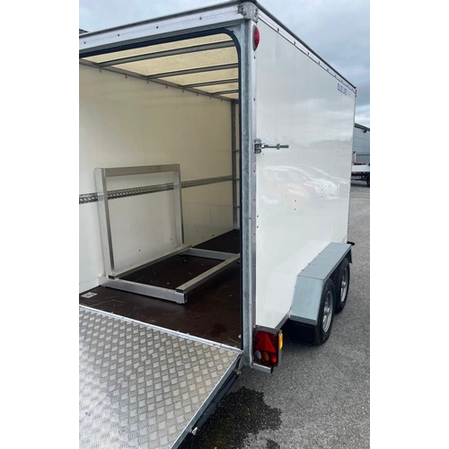 236 - COUNCIL OWNED FROM NEW BLUELINE BOX TRAILER BT2  TANDEM AXLE BOX TRAILER WITH DROP DOWN TAIL GATE, M... 