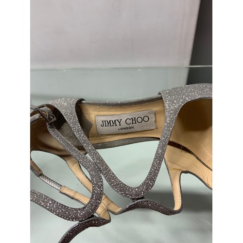 149 - JIMMY CHOO GLITTER LANCER HEELS SIZE 37 RRP £385 (P22207318/IPB/01)