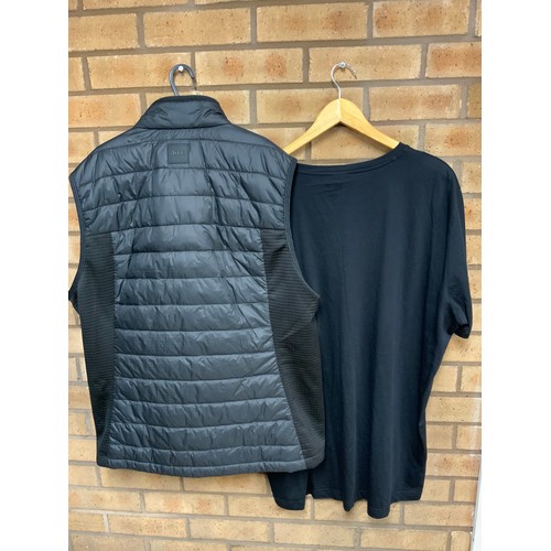 119 - HUGO BOSS BLACK DUCKDOWN ATHLEISURE V TIBERIUS GILET SIZE XXXL RRP £120  & HUGO BOSS BLACK PIXEL... 