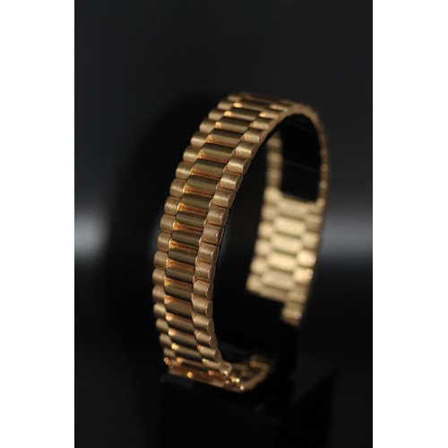 241 - 9CT GOLD BRACELET 'ROLEX PRESIDENT STYLE'  20MIL - 9