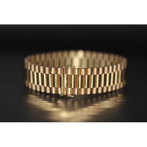 241 - 9CT GOLD BRACELET 'ROLEX PRESIDENT STYLE'  20MIL - 9