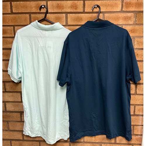 35 - 2 X NEW LACOSTE POLO SHIRT SIZE LARGE RRP £160 - (Teal & Mint) ( P20197812 /C )