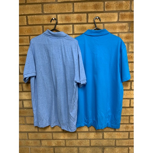 36 - 2 X NEW LACOSTE POLO SHIRT SIZE LARGE RRP £160 - (Cornflower Blue & Azure Blue) ( P20197812 /C )