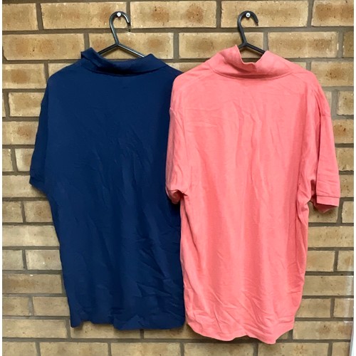 40 - LACOST POLO SHIRTS X 2 (SALMONG & BLUE) SIZE M TOTAL RRP £154 ( P20197820 /C )