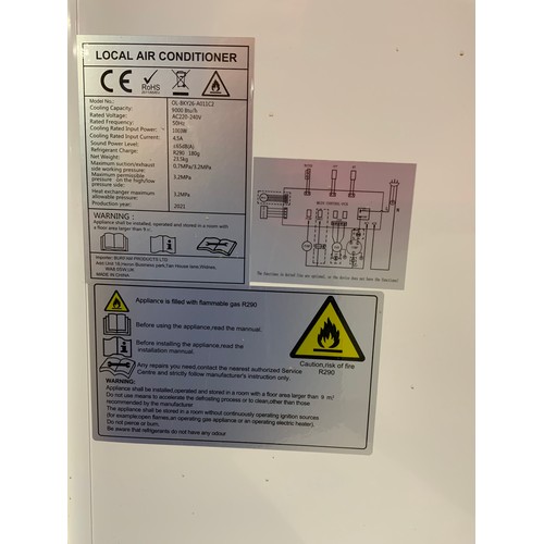 247 - NEW BURFAM AIR CON PORTABLE UNIT - COOLING ONLY 240V - OL-BKY26-A011C2 RRP £335