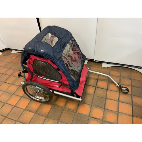 146 - BUMPER ADVENTURE CHILDS BIKE TRAILER - COST NEW £149