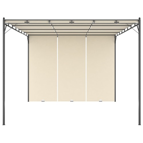 187 - NEW VIDA XL  GARDEN GAZEBO WITH SIDE CURTAINS 4 X 3 RRP £217.99