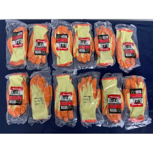 97 - 12 X NEW NEILSON CRINKLE LATEX COATED WORK GLOVE SIZE 10