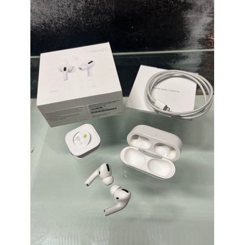 143 - APPLE AIRPODS PRO 3RD GENERATION 2019  WITH WIRELESS CHARGING CASE, LEAD,SPARE RUBBERS IN BOX.RRP £2... 