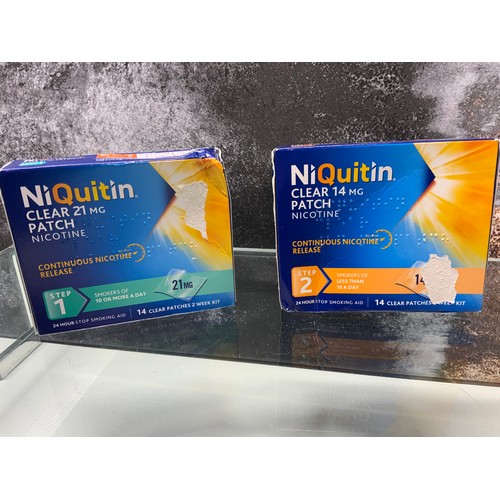 49 - STEP 1 NIQUITIN CLEAR 21MG PATCH 14 PATCHES/2 WEEKS KIT & STEP 2 14MG TOTAL RRP £58.88 (P2214103... 