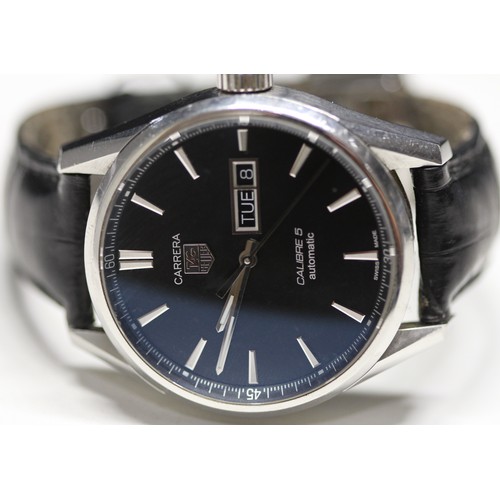 203 - TAG HEUR CARRERA CALIBRE 5 AUTOMATIC WATCH WAR201A - RMP5237 - CASE 38mm - NEW COST £3000 (GPN7)