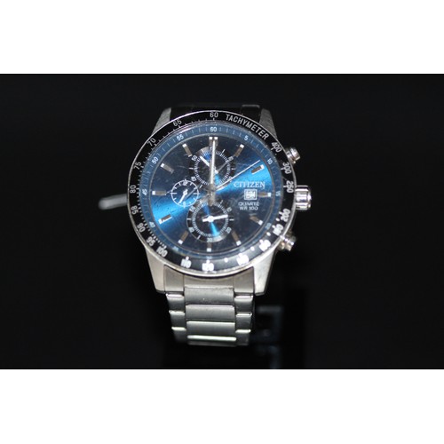 116 - CITIZEN MENS S/S CHRONOGRAPH BRACELET WATCH 44MM RRP £199.99 (P22057116/S)