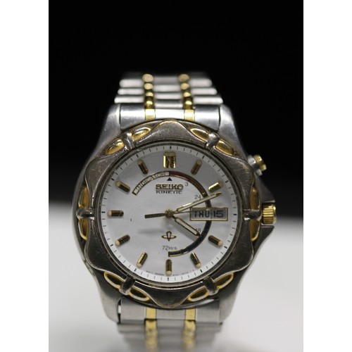 114 - SEIKO KINETIC 5M43-OA70 WHITE DIAL STAINLESS STEEL DATE WATCH SERIAL NO 552172 - Ebay £175- £450 (P2... 