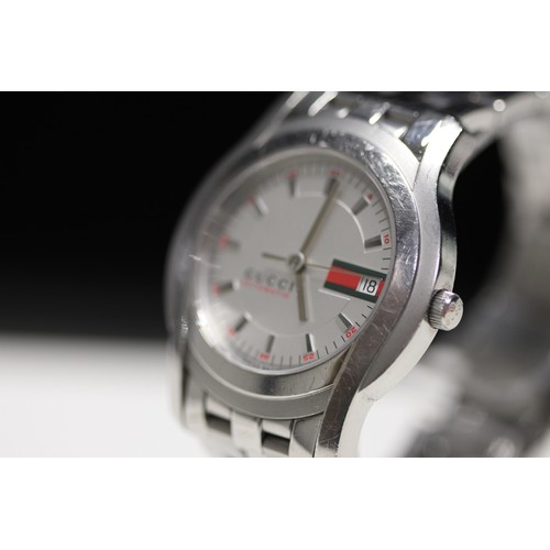 139 - GUCCI AUTOMATIC WATCH 5505 STAINLESS STEEL WATCH MODEL YA055205 SERIAL 11033306 - COST NEW £589 (P20... 