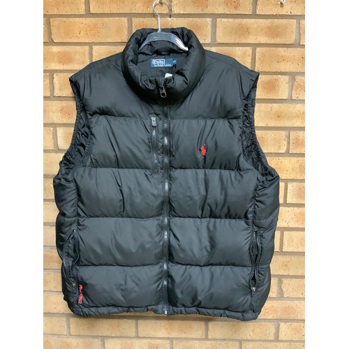 163 - POLO - RALPH LAUREN GILET SIZE XXL- BLACK - COST NEW £269 (P22207286 / AC/03/10112022)