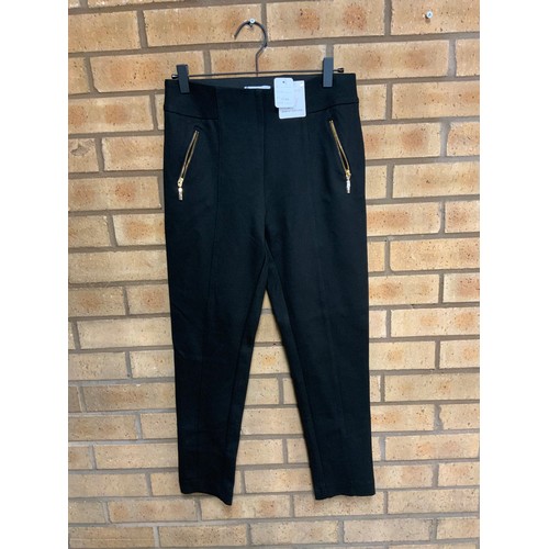 15 - NEW - MARKS & SPENCER BLACK PER UNA TROUSERS  SIZE 10 SHORT RRP £39.50 & MARKS & SPENCER... 