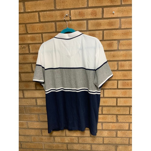 20 - GREY & WHITE POLO TOP SIZE XL RRP £15 ( P22088606 /C )