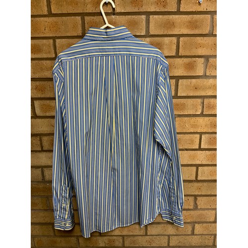 22 - 4 x MENS SHIRTS - 2 x RALPH LAUREN SIZE L, ARMANI JEANS SHIRT SIZE L & EATON SHIRT SIZE 17 COLLA... 