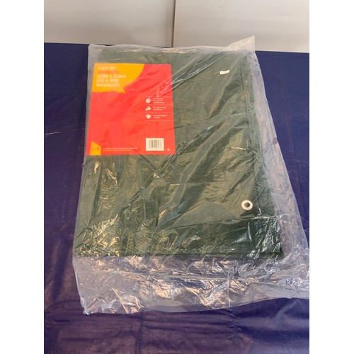 28 - NEW 12 X 8 GREEN TARPAULIN