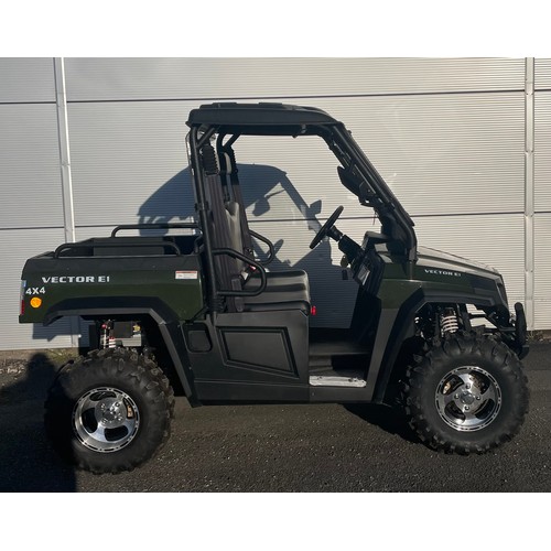 199 - HISUN VECTOR E1 ELCTRIC UTV WITH ON BOARD CHARGER- ROAD LEGAL - UNREGISTERED. SERIAL NO LWGEJKZ14MA0... 