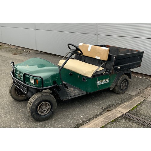 131 - EZGO ELECTRIC UTILITY WORKHORSE 1000 LX BUGGY WITH CHARGER - SERIAL NUMBER A2031469496