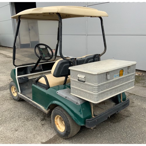 129 - CLUB CAR ELECTRIC BUGGY WITH BOX - SERIAL NUMBER 00127178