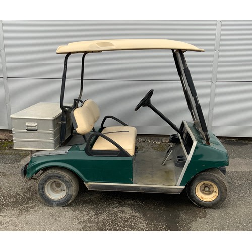 129 - CLUB CAR ELECTRIC BUGGY WITH BOX - SERIAL NUMBER 00127178