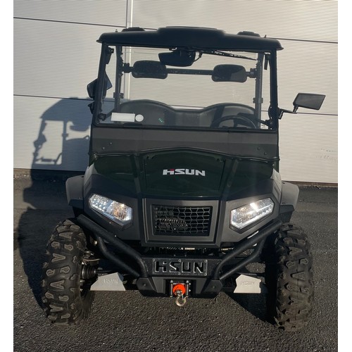 134 - HISUN VECTOR E1 ELCTRIC UTV WITH ON BOARD CHARGER- ROAD LEGAL - UNREGISTERED. SERIAL NO LWGEJKZ14MA0... 