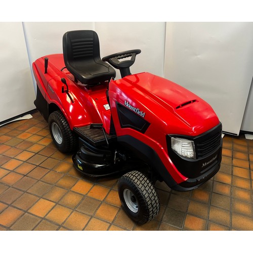 127 - MOUNTFIELD 1436M RIDE ON MOWER & COLLECTION - COST WHEN NEW £2000