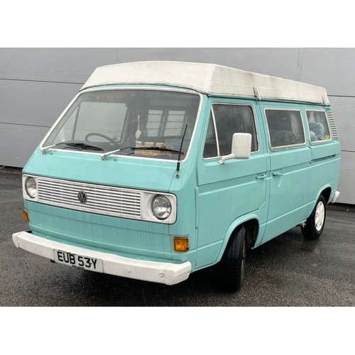 135 - 1982 VOLKSWAGEN T25 DAY VAN - REG NO 'EUB53Y'  91,608 MILES. MOT EXEMPT.1970cc. FULL ENGINE REBUILD ... 