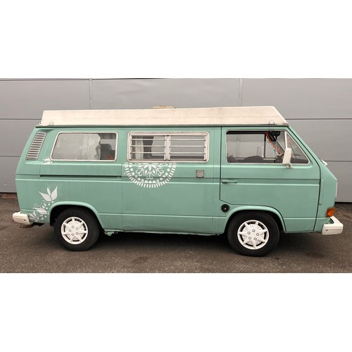 135 - 1982 VOLKSWAGEN T25 DAY VAN - REG NO 'EUB53Y'  91,608 MILES. MOT EXEMPT.1970cc. FULL ENGINE REBUILD ... 