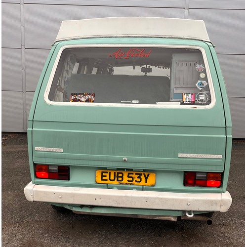 135 - 1982 VOLKSWAGEN T25 DAY VAN - REG NO 'EUB53Y'  91,608 MILES. MOT EXEMPT.1970cc. FULL ENGINE REBUILD ... 