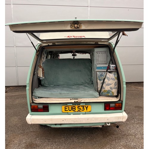 135 - 1982 VOLKSWAGEN T25 DAY VAN - REG NO 'EUB53Y'  91,608 MILES. MOT EXEMPT.1970cc. FULL ENGINE REBUILD ... 