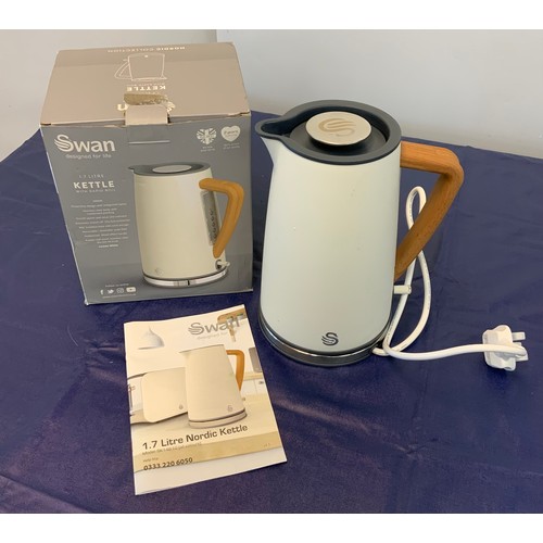 74 - SWAN 1.7 LITRE RAPID BOIL KETTLE - COTTON WHITE - RRP £45