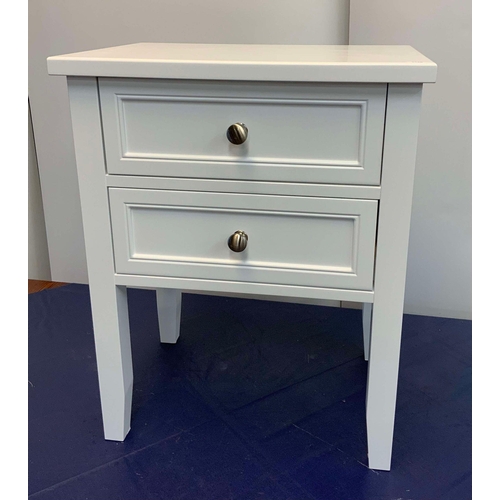 61 - PAIR OF ST IVES 2 DRAWER BEDSIDE TABLES NEW IN BOX TOTAL RRP £500 ( P23216894 )