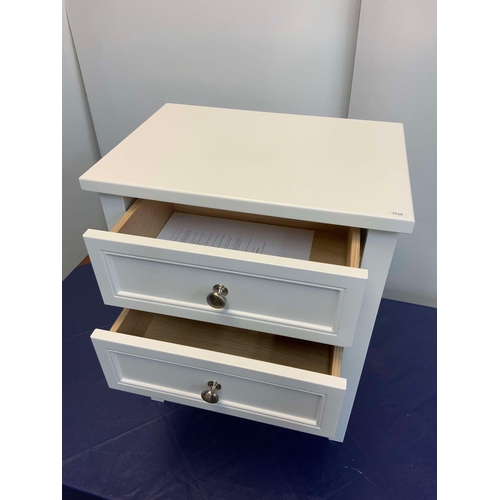 61 - PAIR OF ST IVES 2 DRAWER BEDSIDE TABLES NEW IN BOX TOTAL RRP £500 ( P23216894 )